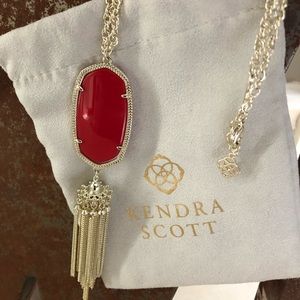 Kendra Scott Rayne Necklace in bright red
